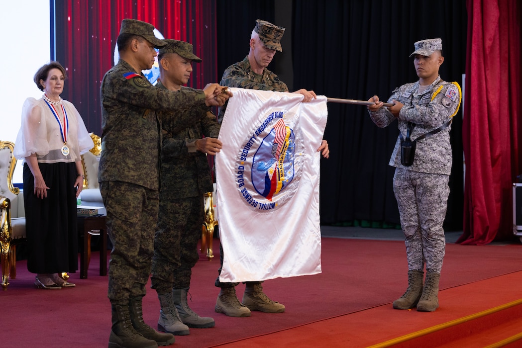 U.S. Marine Corps Lt. Gen. James F. Glynn, U.S. Exercise Director and Marine Forces Pacific commanding general, speaks during the Exercise Balikatan 25 opening ceremony at Camp Aguinaldo, Manila, Philippines, April 21, 2025.