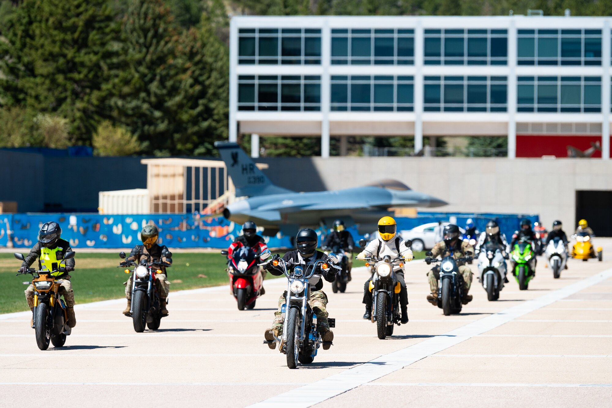 The U.S. Air Force Academy Safety office and 10th Security Forces Squadron hosted Motorcycle Safety Day and Spring Safety Fest at the Academy, Colo., April 17, 2025. (U.S Air Force Photo by Ray Bahner)