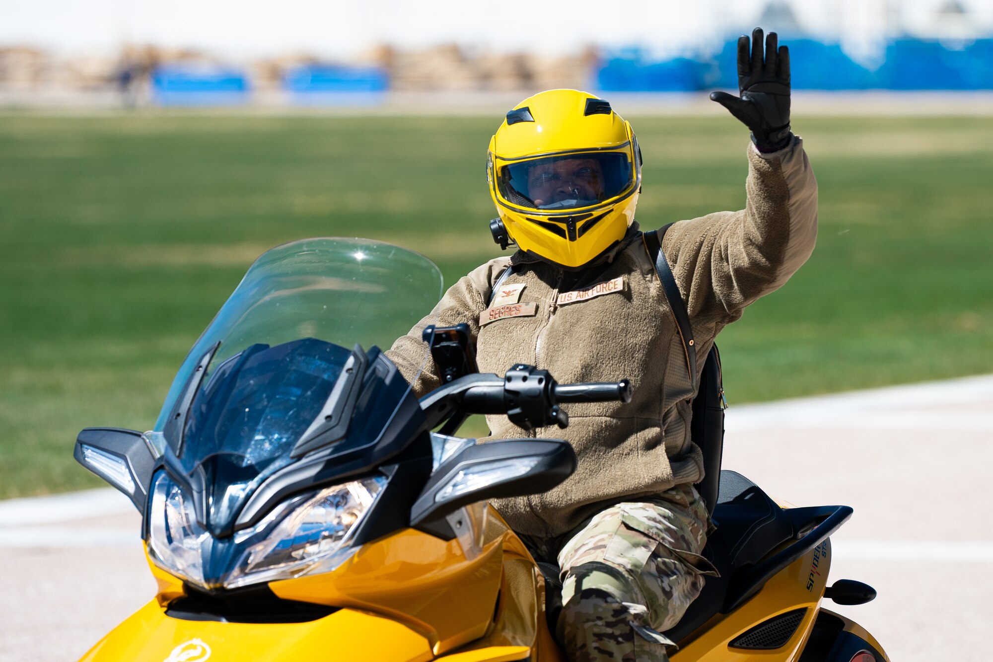 The U.S. Air Force Academy Safety office and 10th Security Forces Squadron hosted Motorcycle Safety Day and Spring Safety Fest at the Academy, Colo., April 17, 2025. (U.S Air Force Photo by Ray Bahner)