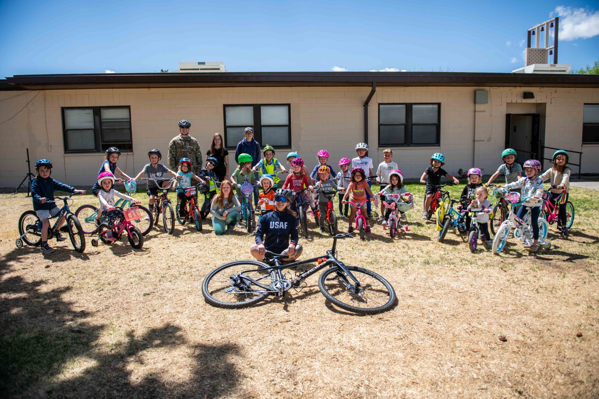 Group Photo of kids with their bikes