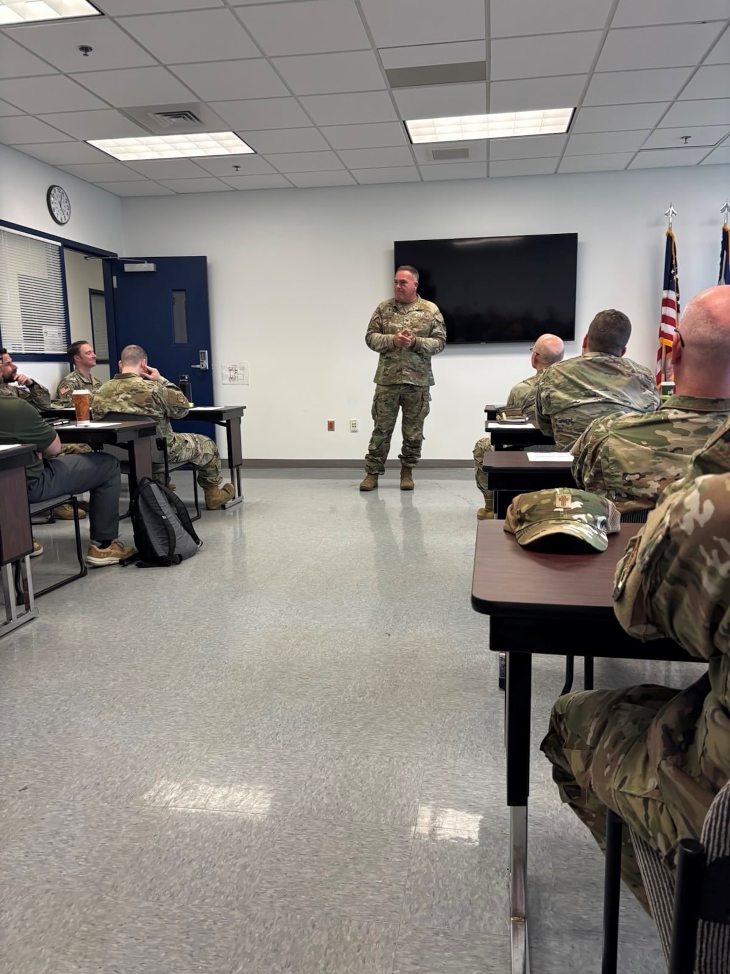 soldier talking, chaplain, planning,
