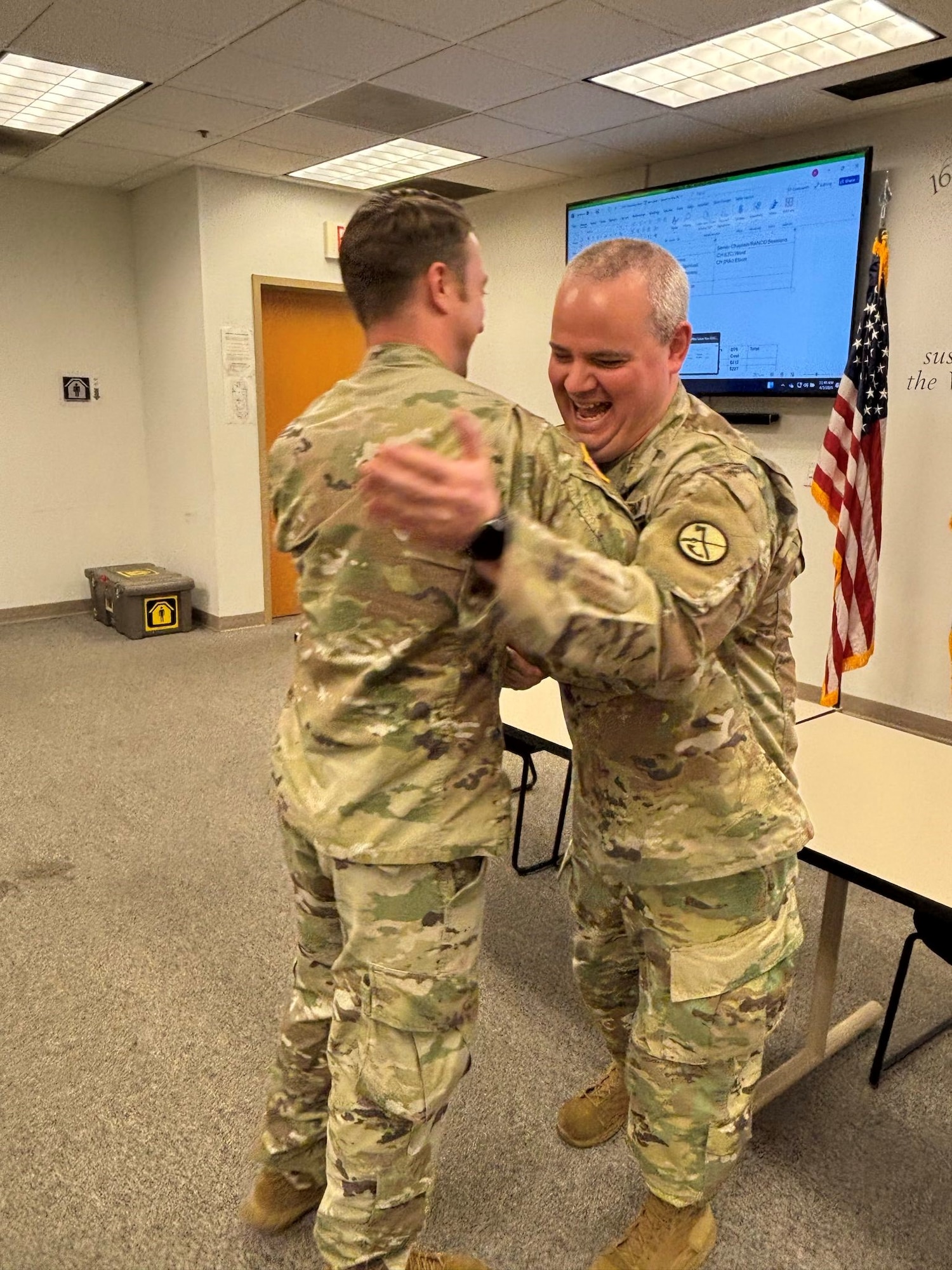 soldier talking, chaplain, planning,