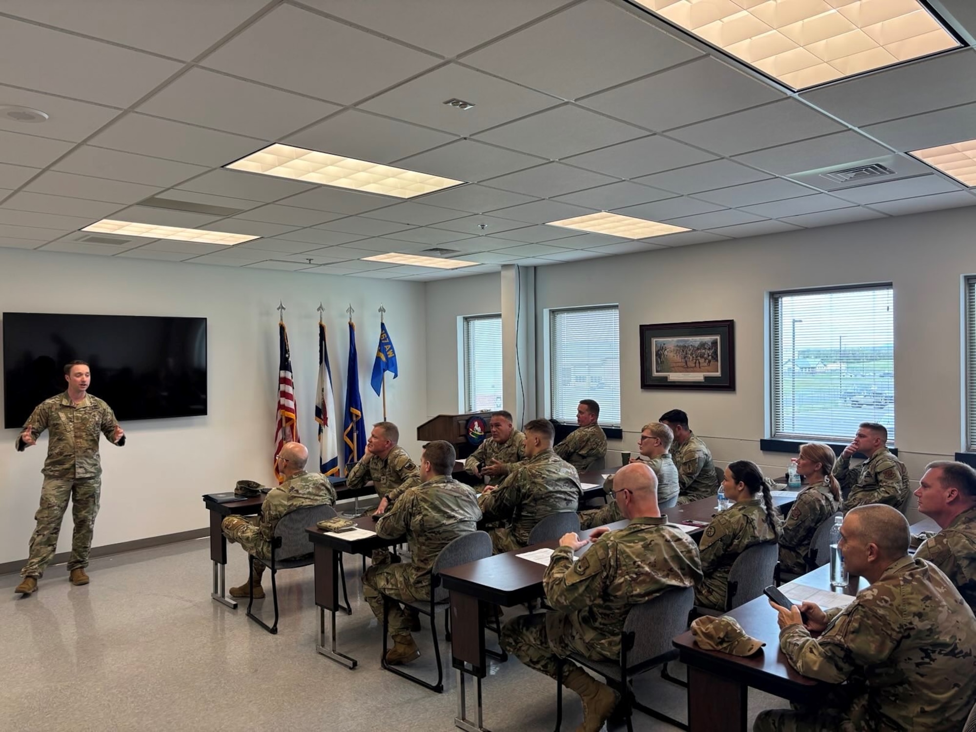 soldier talking, chaplain, planning,