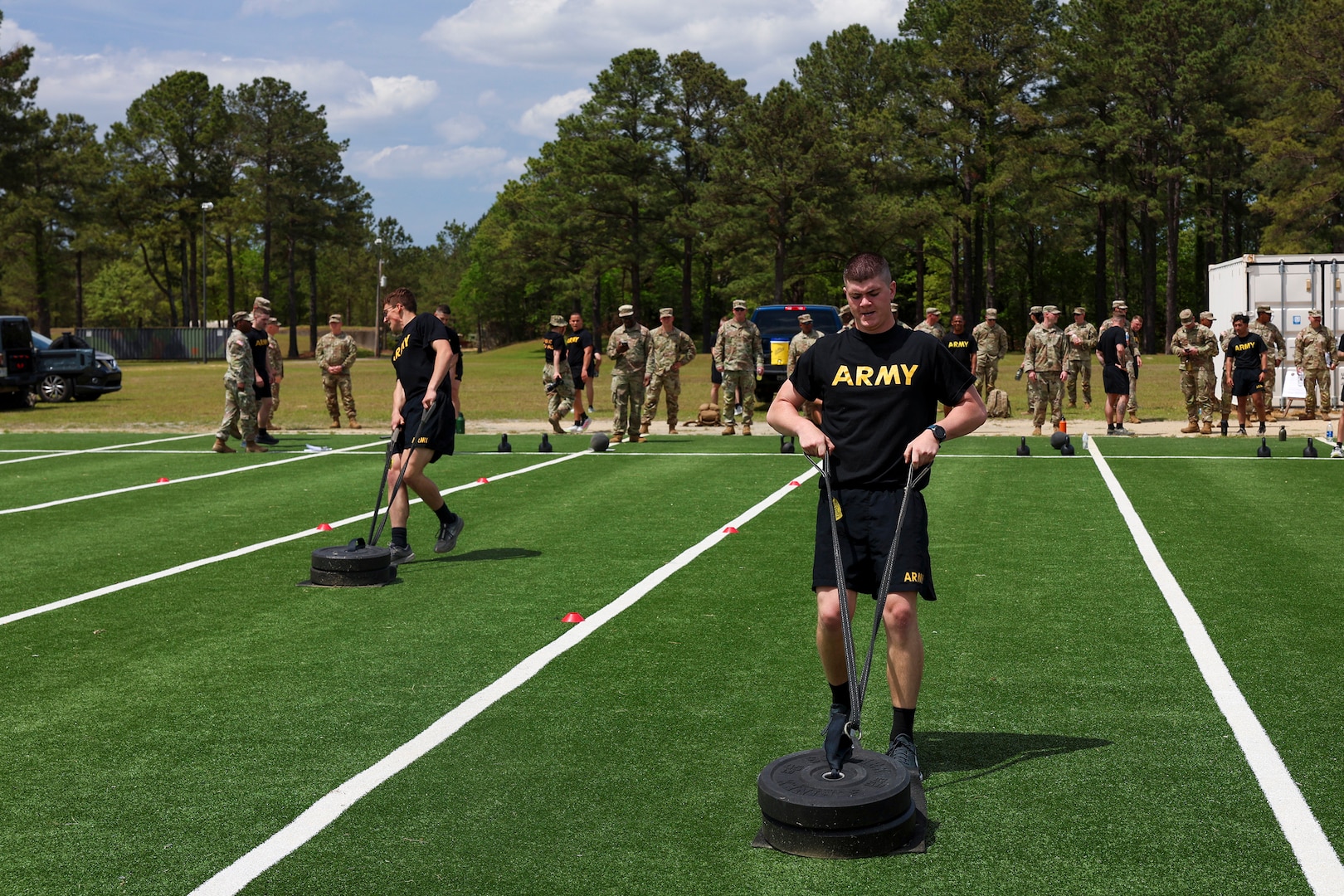 Twenty Army National Guardsmen from eight states, Puerto Rico and the U.S. Virgin Islands took part in the Army Combat Fitness Test (ACFT) during the Region III phase of the Best Warrior Competition (BWC), held April 21, 2025