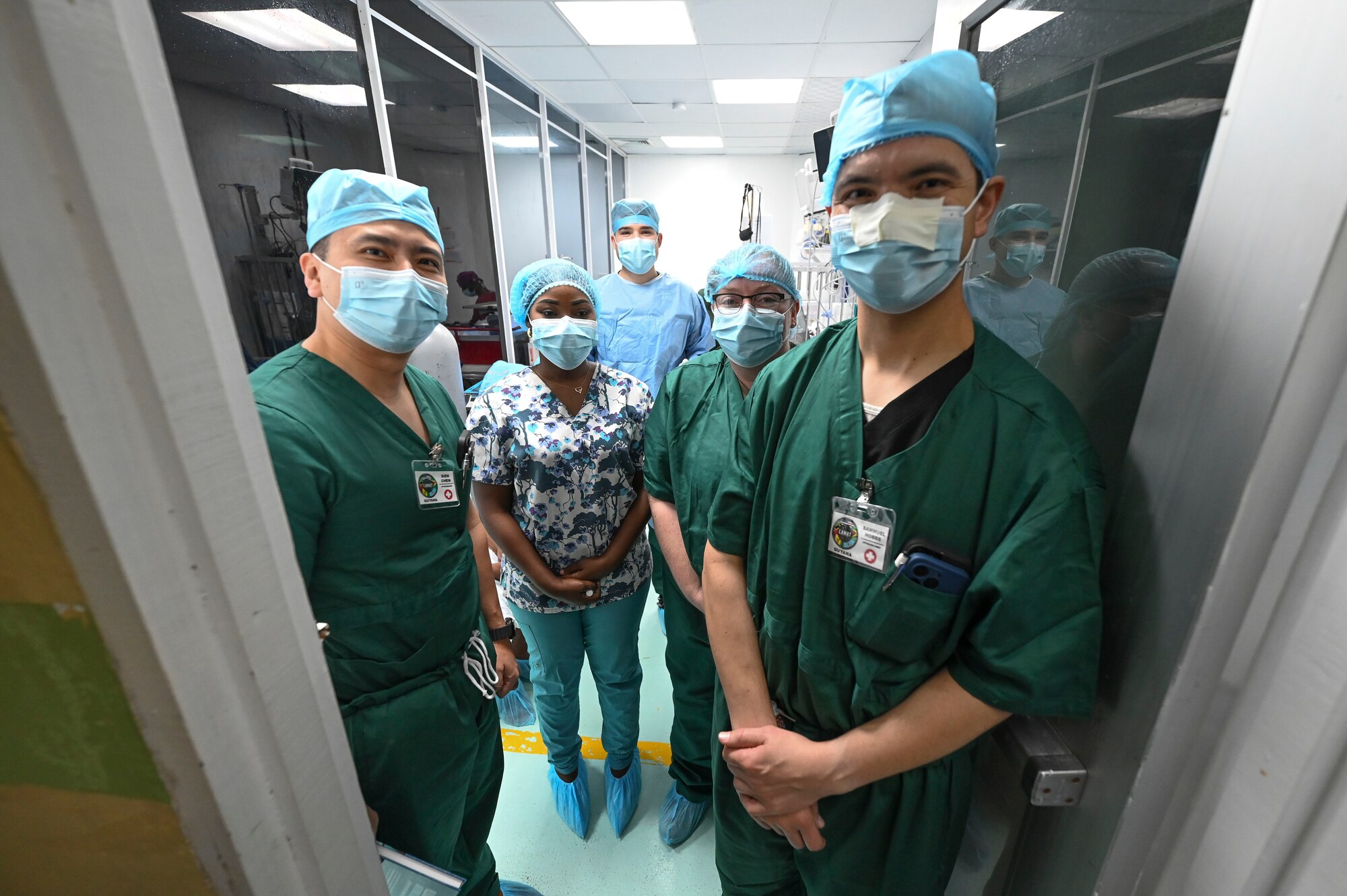 The ophthalmology team pose for a photo at Georgetown Public Hospital, Georgetown, Guyana, April 1, 2025 during the Lesser Antilles Medical Assistance Team (LAMAT) 2025.