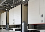 Fleet Readiness Center East has installed three new vertical lift modules – also referred to as vertical stackers – that act as a centralized storage unit for aircraft parts and components. This is the second set of vertical stackers the depot has installed as a part of the F-35 Lightning II aircraft modification line’s transformation efforts, the first having been installed in 2020.