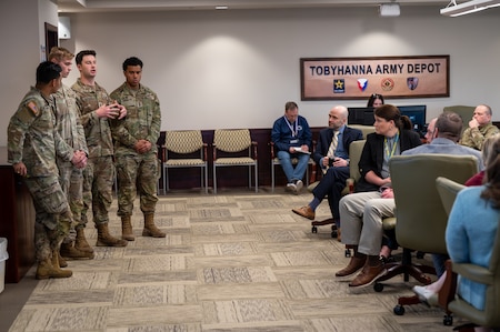 Photo of cadet out briefing what they learned.