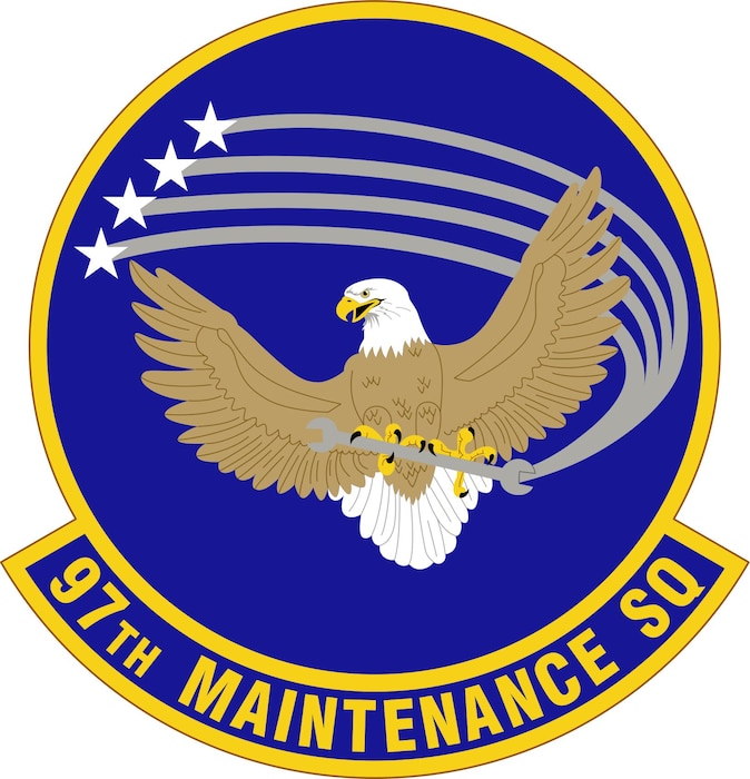 A graphic logo of the 97 MXS