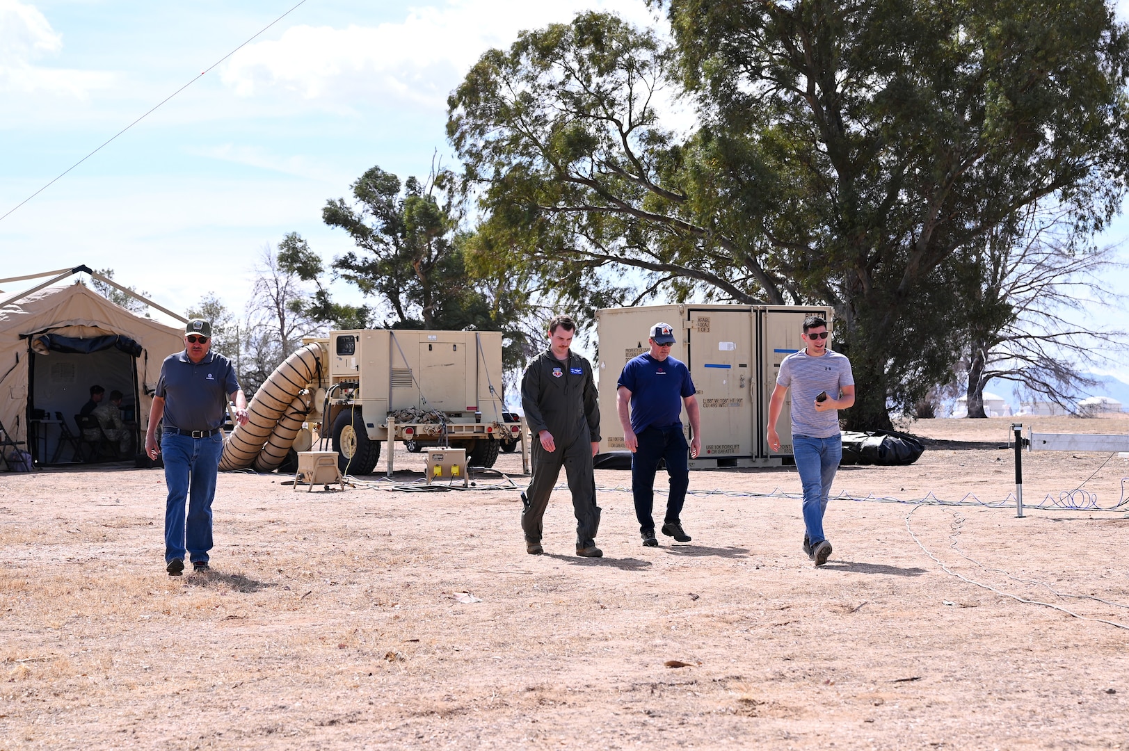 Desert Peak participants walking at Davis-Monthan Air Force Base, Arizona