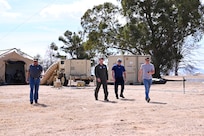 Desert Peak participants walking at Davis-Monthan Air Force Base, Arizona