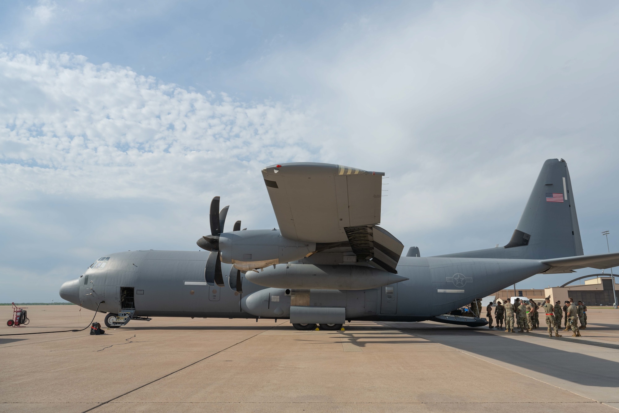 Airmen with the 317th Airlift Wing prepare for a Max Endurance Operation enroute to support Exercise Balikatan 25 at Dyess Air Force Base, Texas, April 17, 2025. Balikatan is a longstanding annual exercise between the Armed Forces of the Philippines and U.S. military designed to strengthen our ironclad alliance, improve our capable combined force, and demonstrate our commitment to regional security and stability. (U.S. Air Force photo by Airman Caleb Schellenberg)