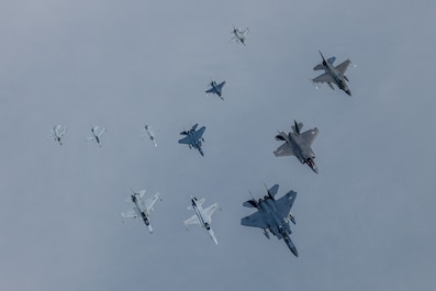 GWANGJU GWANG'YEOGSI [KWANGJU-KWANGYOKSHI], South Korea (April 18, 2025) — Republic of Korea and U.S. military aircraft fly in formation April 18, 2025. The aircraft will participate in Freedom Flag 25-1, a joint and bilateral military exercise...