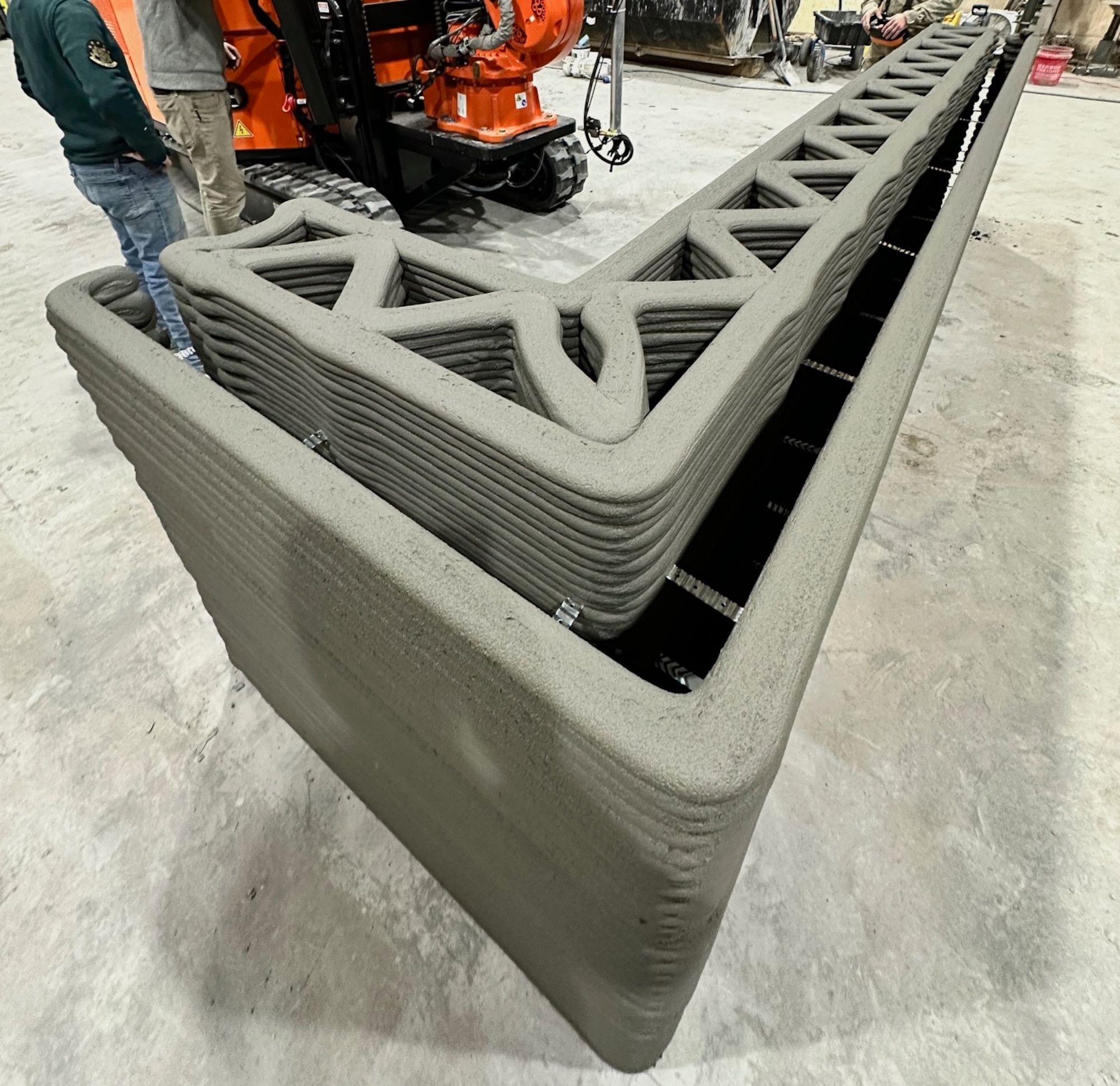 The 175th CES at Martin State Air National Guard Base, Maryland, is at the forefront of innovation in developing an Expeditionary 3D Concrete Printer to rapidly build fortified infrastructure that supports warfighters and sustains operations in contested environments. (Courtesy of 175th CES/Maj. Brian Vickers)