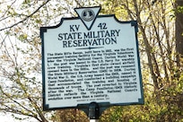 A Virginia historic highway marker recognizing the State Military Reservation Historic District is unveiled April 10, 2025, in Virginia Beach, Virginia.