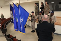 A Virginia historic highway marker recognizing the State Military Reservation Historic District is unveiled April 10, 2025, in Virginia Beach, Virginia.