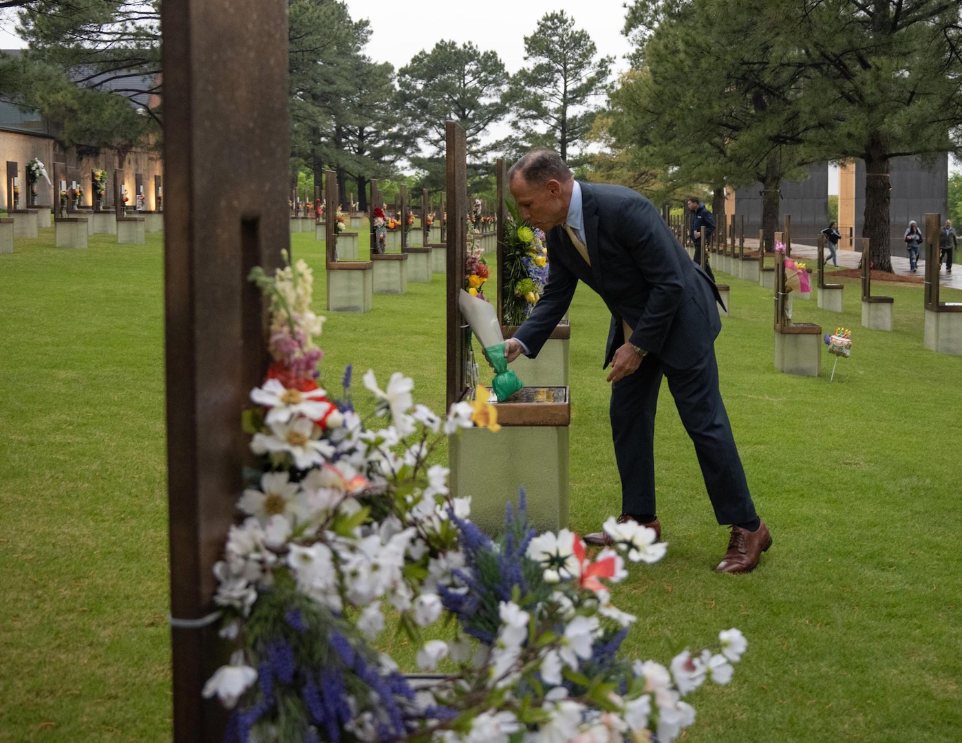 DCSA Deputy Director Daniel Lecce and Central Region leadership meet for the Oklahoma City bombing Memorial service in Oklahoma City, April 19th, 2025.