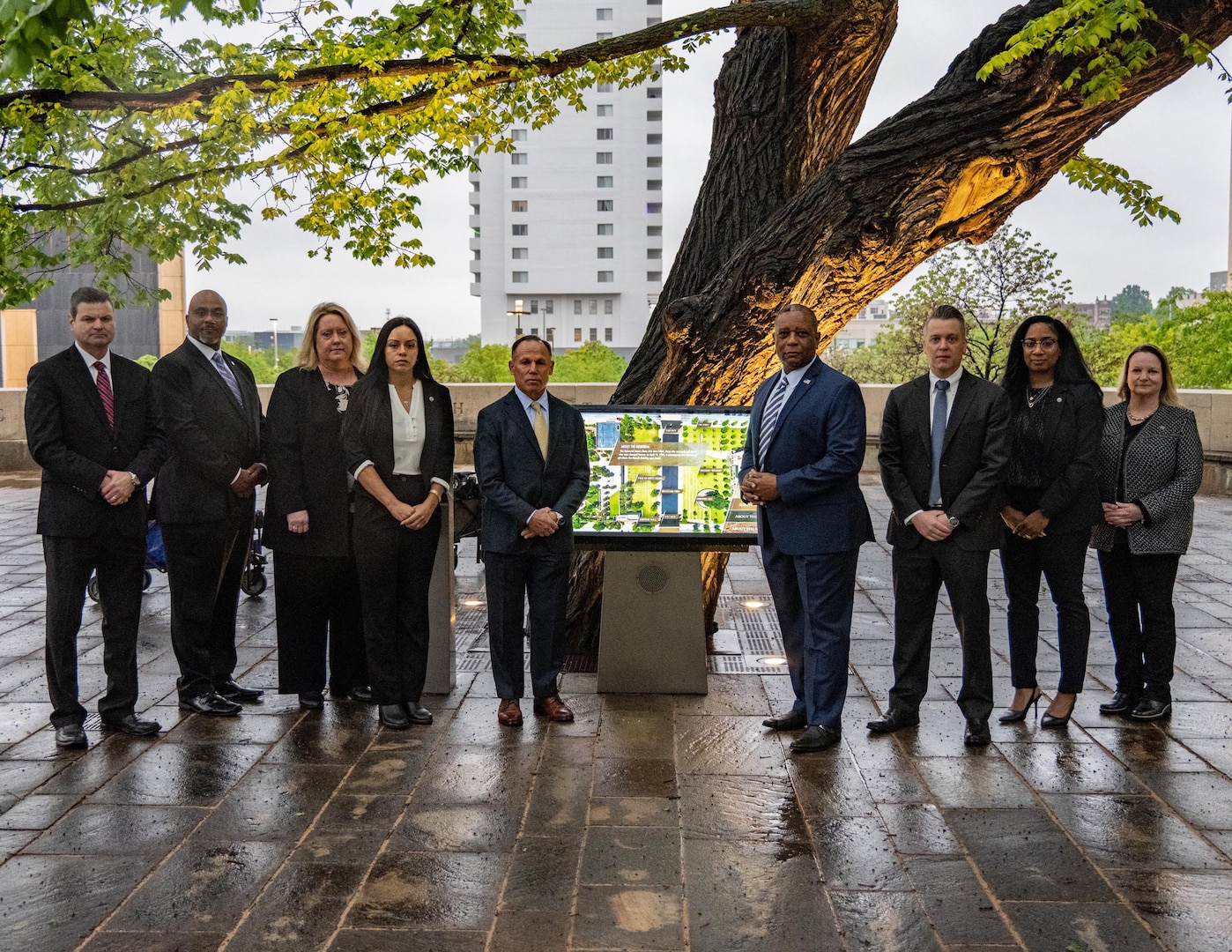 DCSA Deputy Director Daniel Lecce and Central Region leadership meet for the Oklahoma City bombing Memorial service in Oklahoma City, April 19th, 2025.