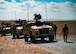 A 91st Missile Security Operations Squadron convoy prepares to participate in the Nuclear Convoy Course at Camp Guernsey Joint Training Center’s South Training Area, Wyoming, April 9, 2025. The week-long exercise tested 91 MSOS Convoy Response Force defenders with threat-based scenarios while integrating the Grey Wolf to support 91st Missile Wing security operations. (U.S. Air Force photo by Staff Sgt. Michael A. Richmond)