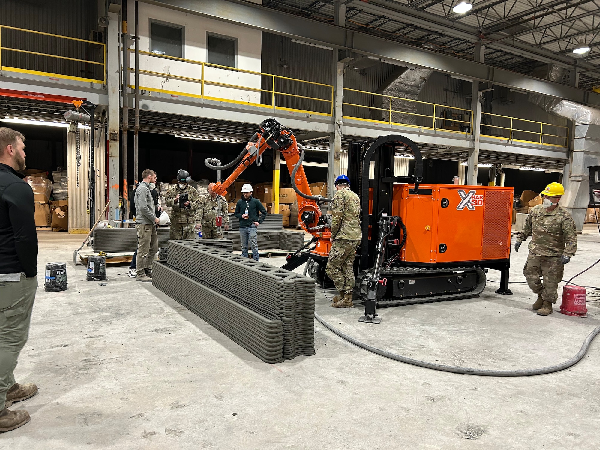 The 175th CES at Martin State Air National Guard Base, Maryland, is at the forefront of innovation in developing an Expeditionary 3D Concrete Printer to rapidly build fortified infrastructure that supports warfighters and sustains operations in contested environments. (Courtesy of 175th CES/Maj. Brian Vickers)