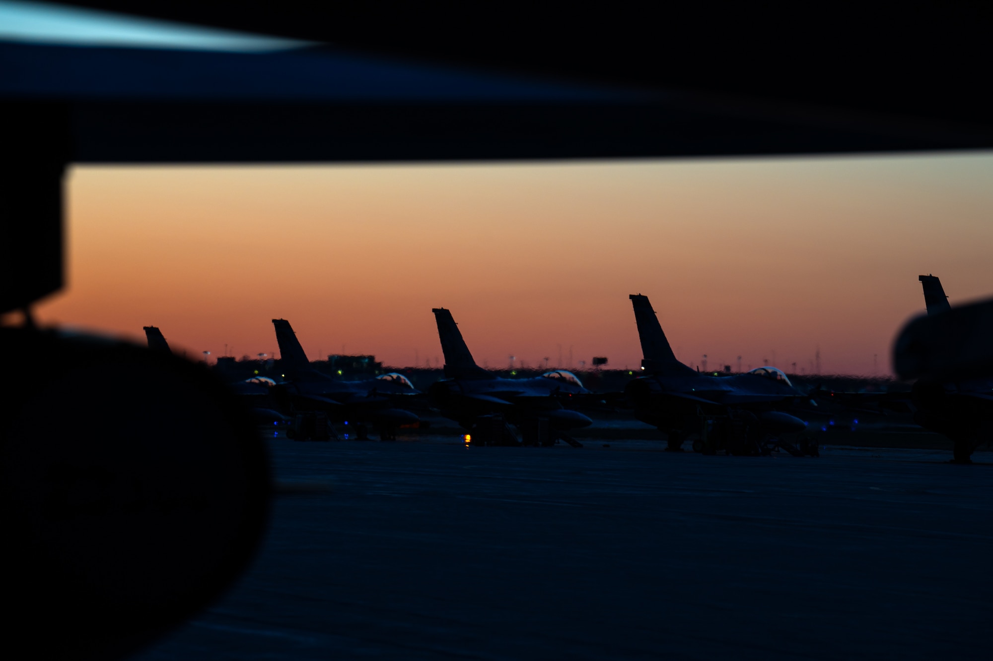 Maj Gen (SD) Mark Morrell, The Adjutant General, South Dakota National Guard, hosted an event during the 114th fighter Wing’s night flying operations for local civic leaders to gain insight to the South Dakota Air National Guard’s mission and role in defending the nation. (U.S. Air National Guard photo by Staff Sgt. Taylor Solberg)
