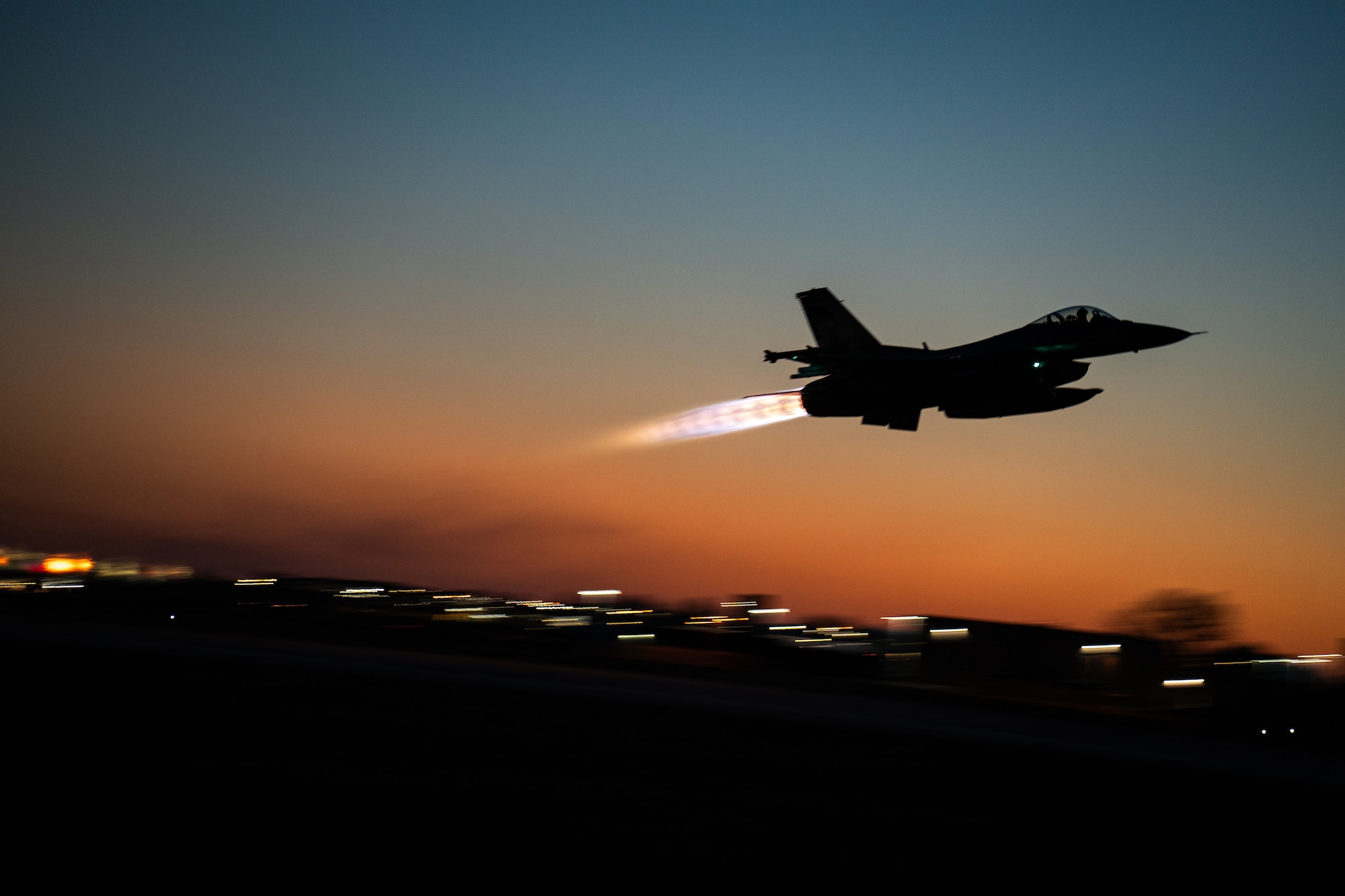 Maj Gen (SD) Mark Morrell, The Adjutant General, South Dakota National Guard, hosted an event during the 114th fighter Wing’s night flying operations for local civic leaders to gain insight to the South Dakota Air National Guard’s mission and role in defending the nation. (U.S. Air National Guard photo by Staff Sgt. Taylor Solberg)
