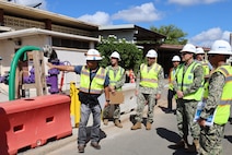 NAVFAC PAC Commander visits Waste Water Treatment Plant on JBPHH