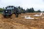 A U.S. Marine Corps MK36 wrecker with Marine Air Support Squadron 2, Marine Air Control Group 18, 1st Marine Aircraft Wing pulls a Medium Tactical Vehicle Replacement on Camp Hansen, Okinawa, Japan, April 23, 2025.