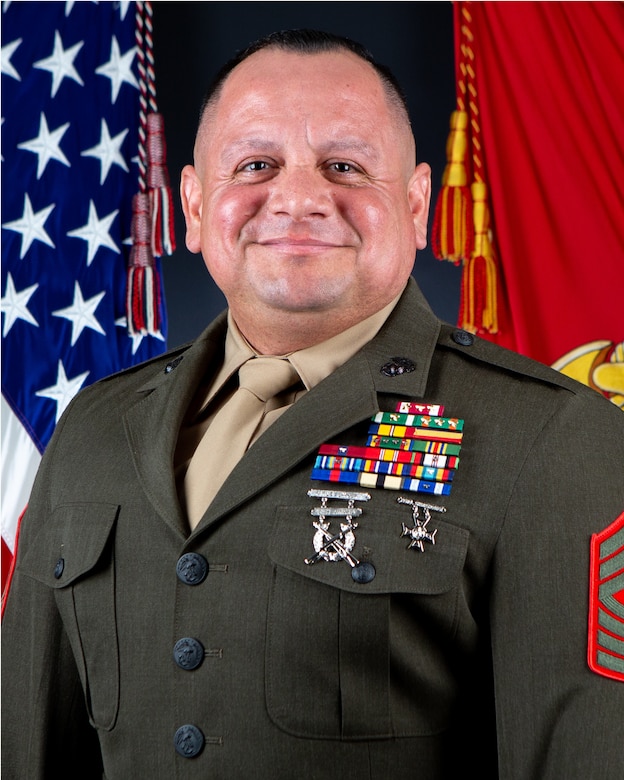Sergeant Major Garcia enlisted in the Marine Corps on 28 May 2001 and attended recruit training at the Marine Corps Recruit Depot Parris Island, South Carolina. Upon graduation from Recruit Training, Private Garcia reported to the School of Infantry, Camp Geiger, North Carolina, and earned the primary MOS of 0331 (Infantry Machine Gunner).