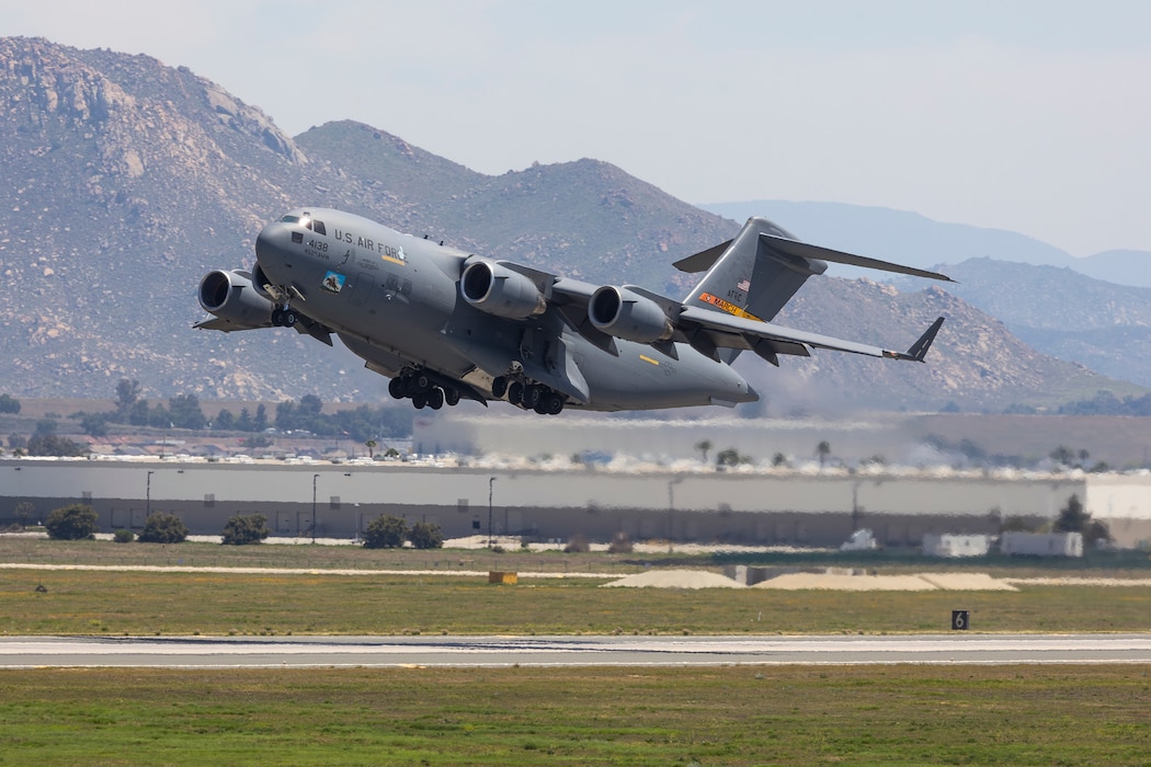 C-17 taking off