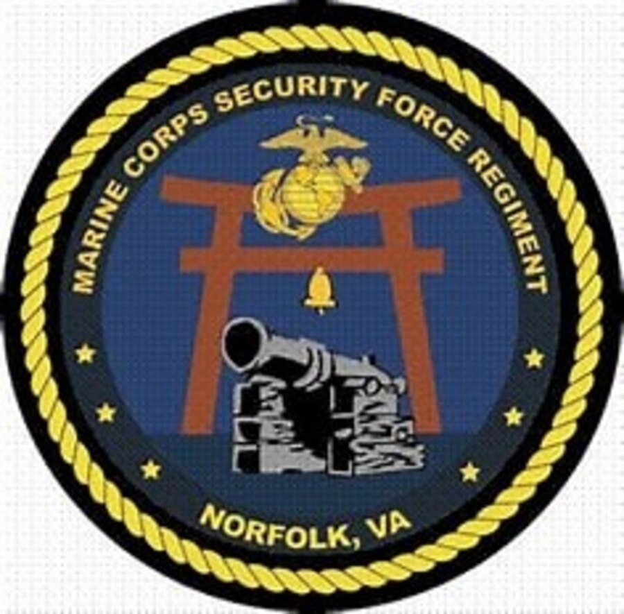 The seal of Marine Corps Security Force Yorktown.