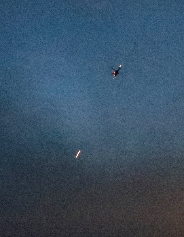 Gatling gun rounds heads towards its targets at range 59C on Fort Dix. The Marine Light Attack Helicopter Squadron 773 (HMLA-773) is a United States Marine Corps helicopter squadron. The squadron is based at Joint Base McGuire–Dix–Lakehurst, NJ and falls under the command of Marine Aircraft Group 49 (MAG-49).  (Images provided by the Fort DIX USASA Training Division / Steven Roussel)
