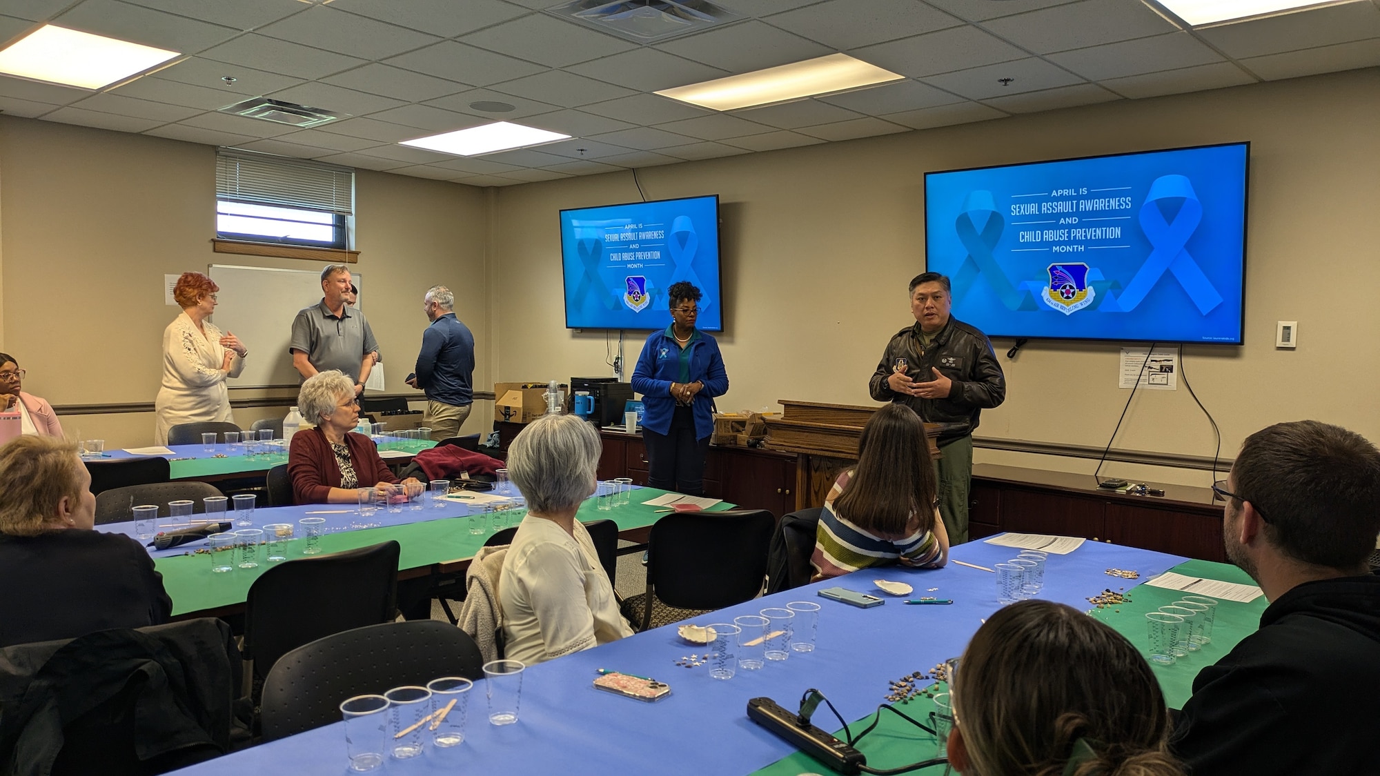 Col. Van T. Thai, 434th Air Refueling Wing Commander, brings attention to the importance of Sexual Assault Awareness and Prevention Month and Child Abuse Prevention Month