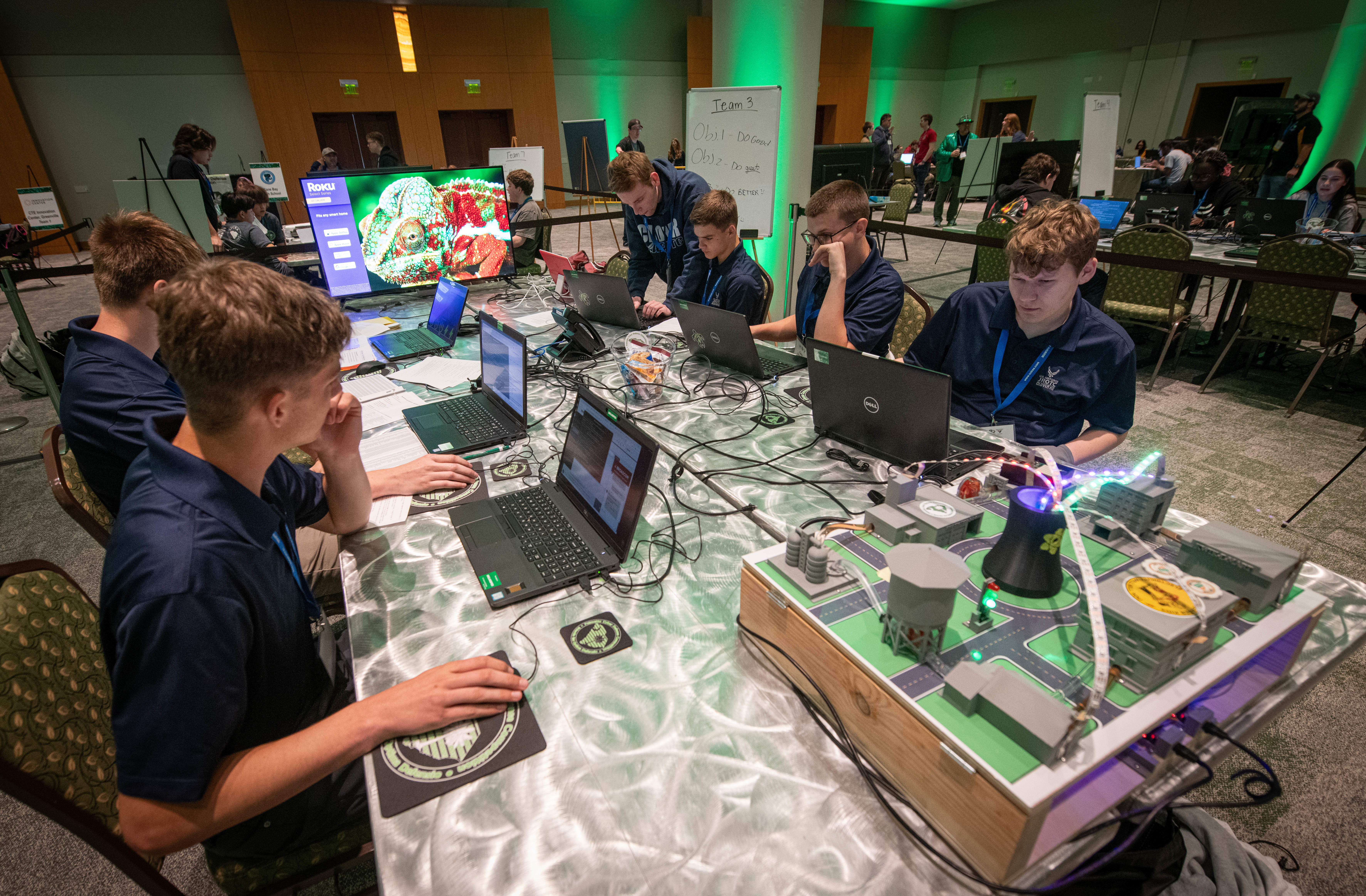 The three-day event featured high school student on Saturday, college students on Sunday and industry professionals on Monday. The goal of PCDC is to facilitate and develop networking and cybersecurity skills through science, technology, engineering and mathematics (STEM).