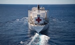 221021-N-MY642-1179

ATLANTIC OCEAN (October 21, 2022) The hospital ship USNS Comfort (T-AH 20) steams through the ocean as part of the transit south from Nofolk, Va. Comfort is deployed to U.S. 4th Fleet in support of Continuing Promise 2022, a humanitarian assistance and goodwill mission conducting direct medical care, expeditionary veterinary care, and subject matter expert exchanges with five partner nations in the Caribbean, Central and South America. (U.S. Navy photo by Mass Communication Specialist 1st Class Donald R. White Jr.)
