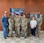 Army Dental Specialist Course 
FRONT (L to R): Mr. Ronald Weimer, Sgt. 1st Class Rasheda Elijio, Maj. Carolina Wentworth, Staff Sgt. Maria Aida Galvan, and Mrs. Sarah Sherrill. BACK (L to R): Sgt. 1st Class  Salvador Sanchez, Staff Sgt.  Juan Vallejo, Staff Sgt.  Gregor Francis, Staff Sgt.  McKeitha Williams, Sgt. 1st Class Ra’Shon Brady-Noel.