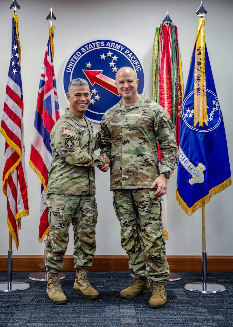Lt. Gen. Jon Stubbs, the 23rd Director of the Army National Guard and Command Sgt. Maj. Brian Kendrick, visited the U.S. Army Pacific on April 17, 2025, and met with the U.S. Army Pacific's Deputy Commanding General for Homeland Affairs, Maj. Gen. Lance Okamura to discuss the Army Guard's role in the "Total Army" concept, emphasizing the significance of combat credibility in the Indo-Pacific region.