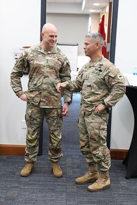 Lt. Gen. Jon Stubbs, the 23rd Director of the Army National Guard and Command Sgt. Maj. Brian Kendrick, visited the U.S. Army Pacific on April 17, 2025, and met with the U.S. Army Pacific's Deputy Commanding General for Homeland Affairs, Maj. Gen. Lance Okamura.