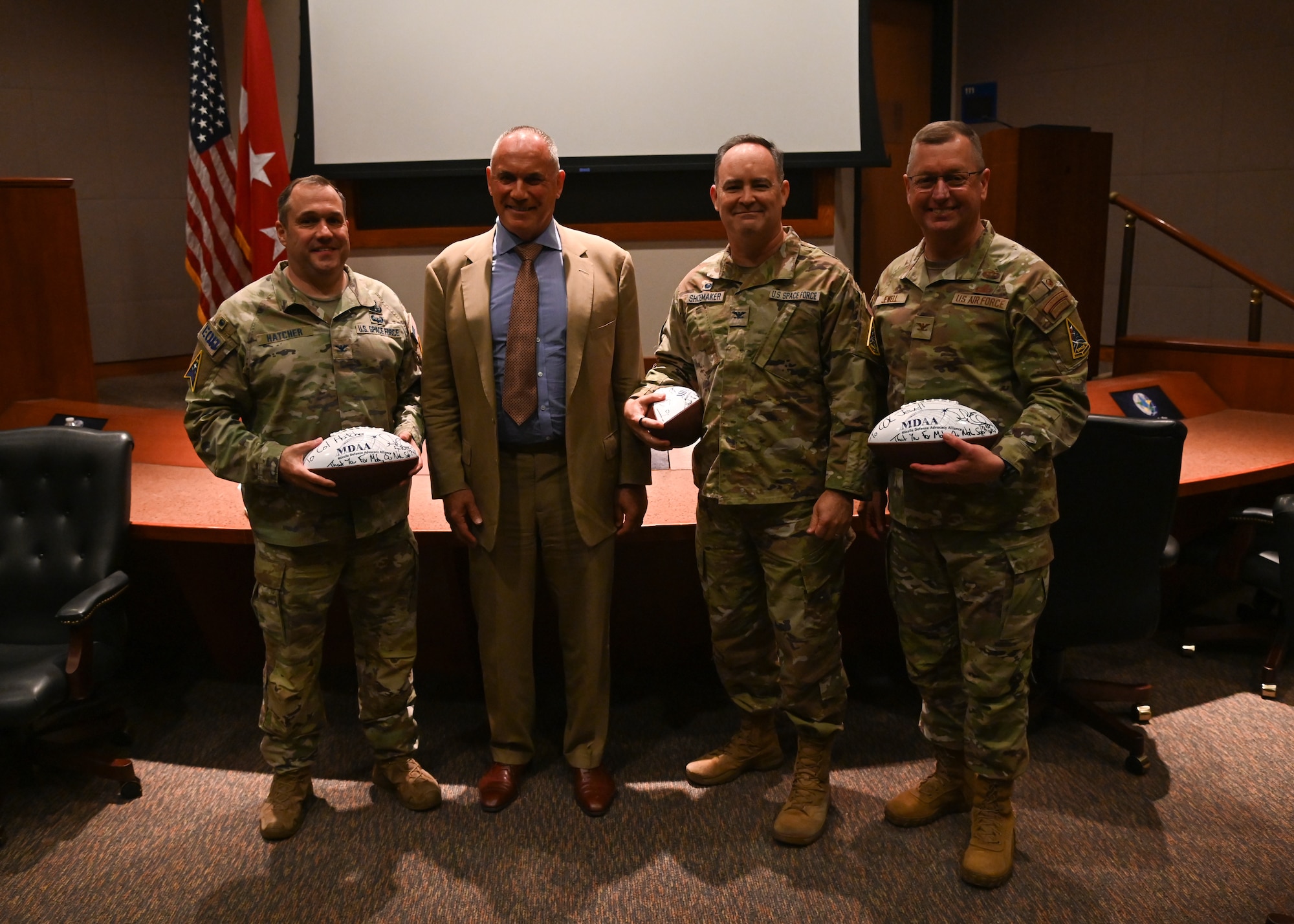 missile defense members during a visit from army ltg gainey and riki ellison, outside and also in a ng facility