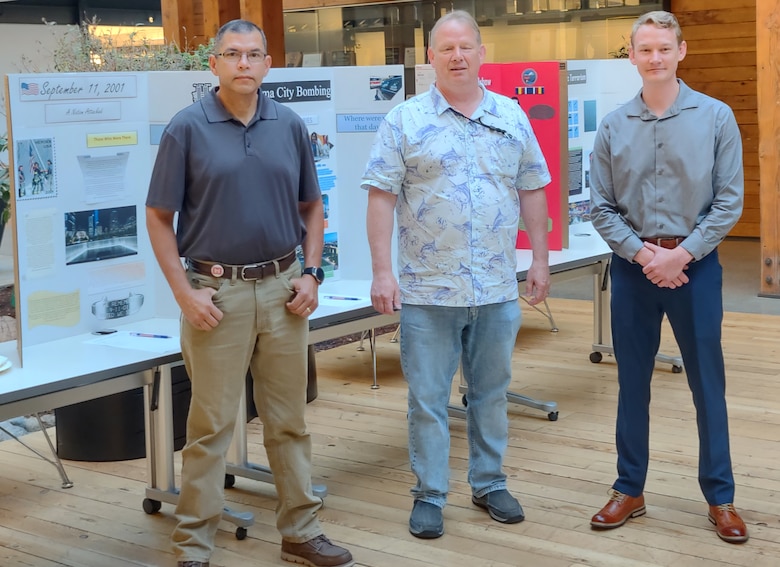 Photo of Security and Law Enforcement Chief John Landers with Security Specialists Jose Feliciano and Eric Lee in August 2023. (Courtesy John Landers)