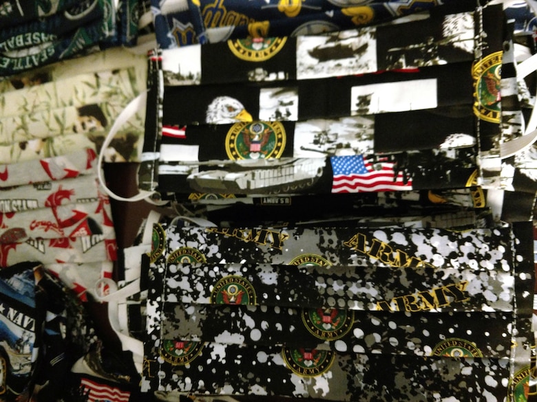 Photo of more than 600 masks Security and Law Enforcement Chief John Landers and his wife Duyen made for Seattle District employees, visitors to the Oxbow and local community organizations, in an effort to minimize the spread of COVID-19 in 2021. (Courtesy John Landers)