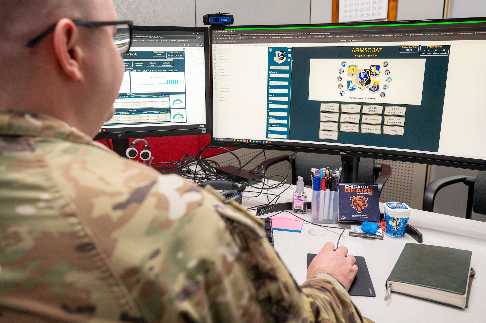 Airman browses Budget Analysis Tool