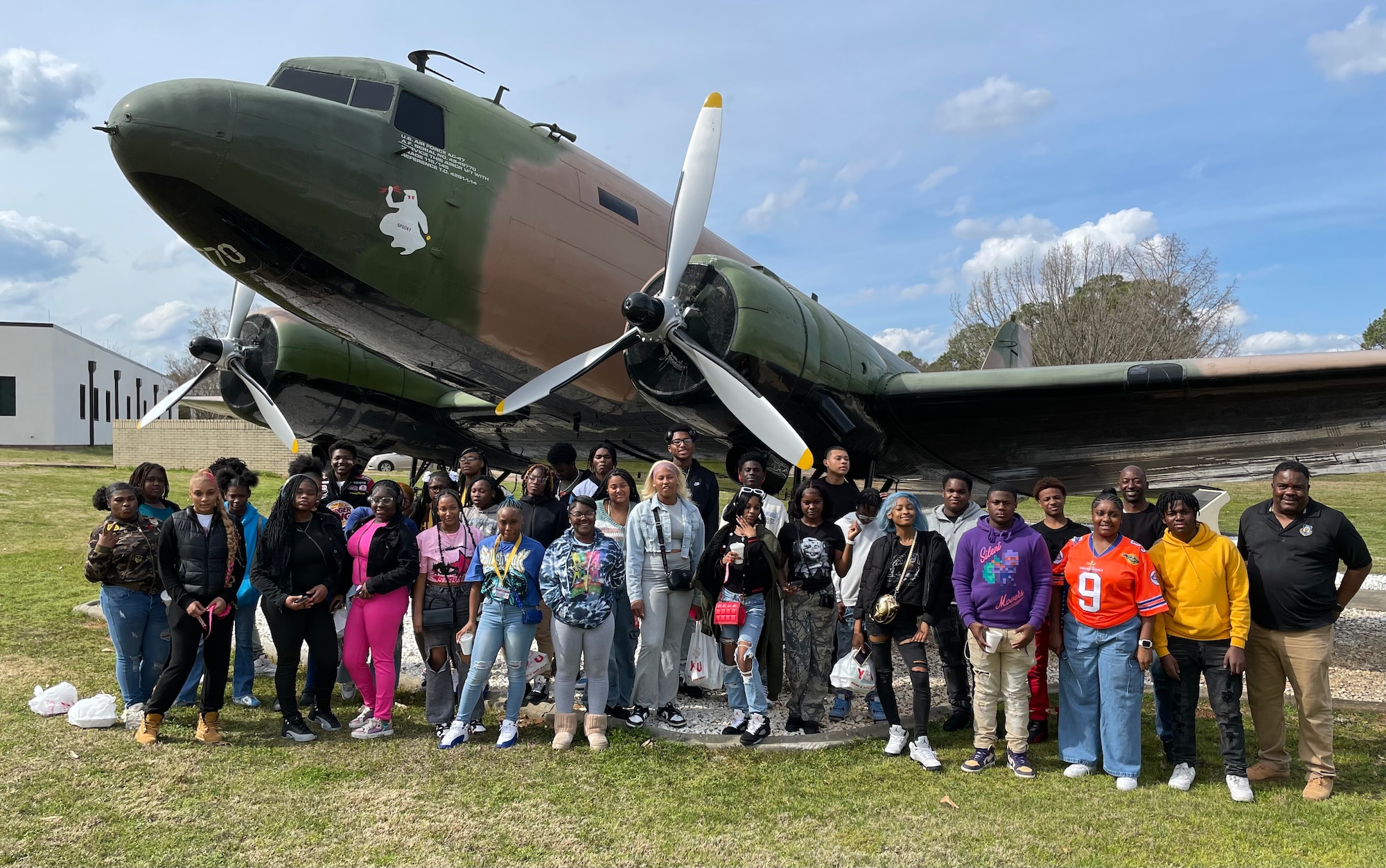 Local JROTC students tour Maxwell AFB.
