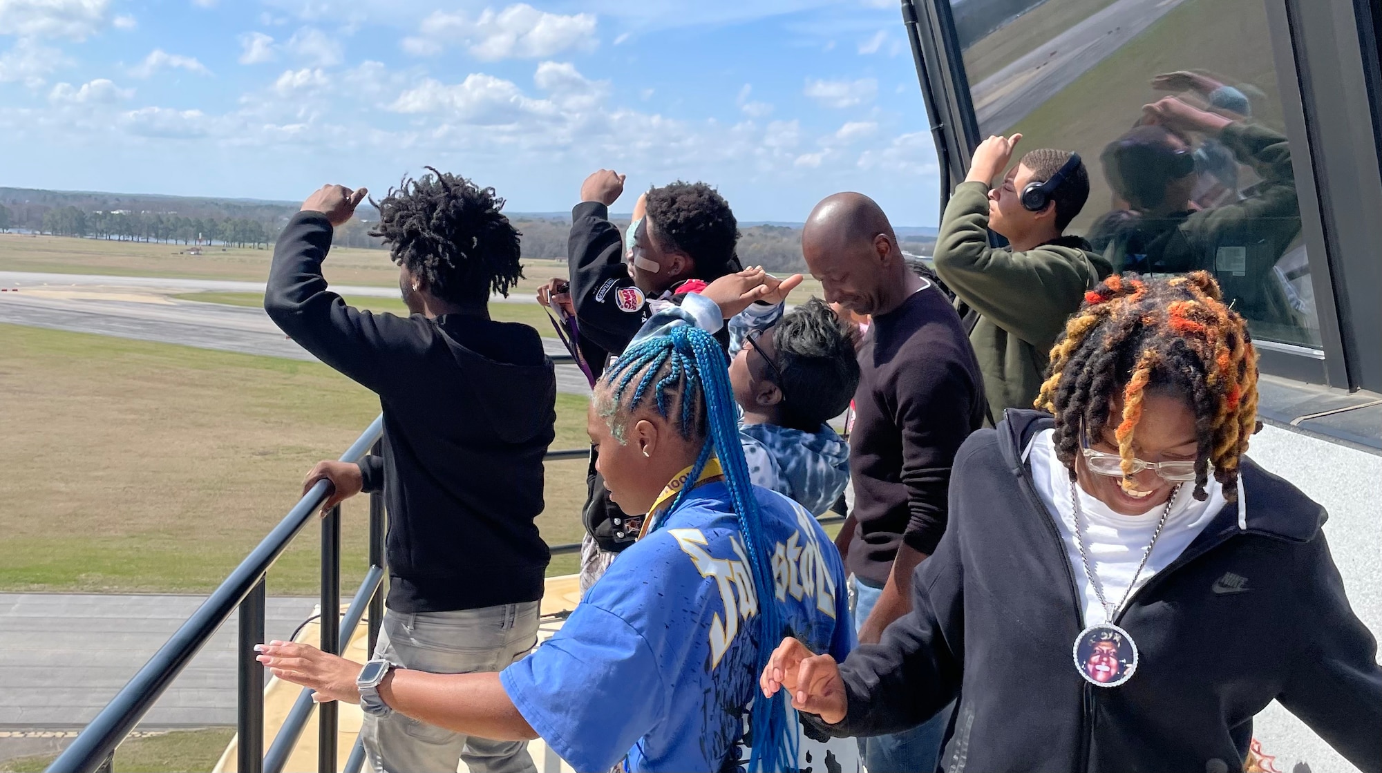 Local JROTC students tour Maxwell AFB.
