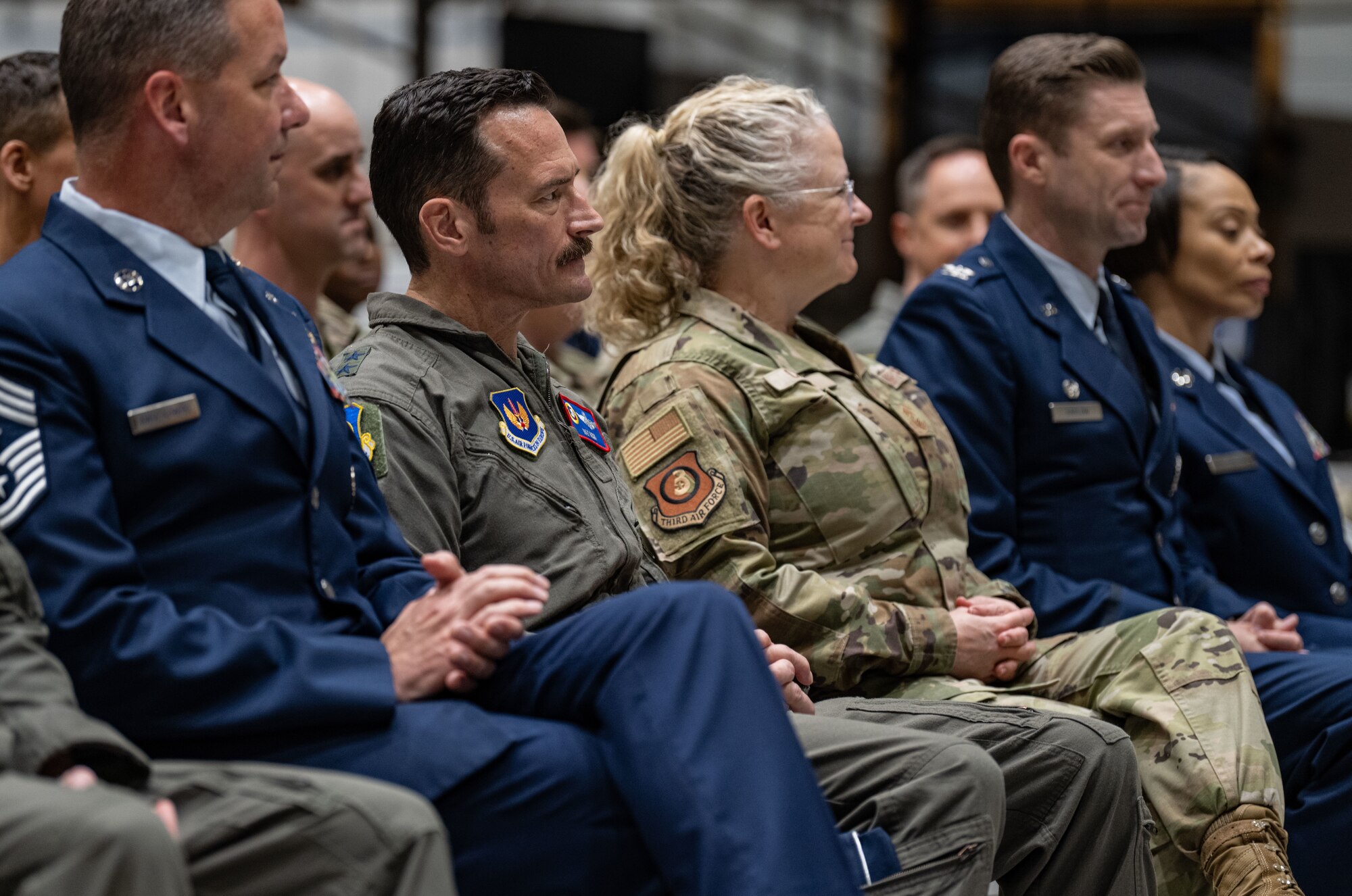 The ceremony was held to celebrate Capt. Andrew Setrin, 351st Air Refueling Squadron KC-135 pilot, and his accomplishment during a high-risk aerial mission.