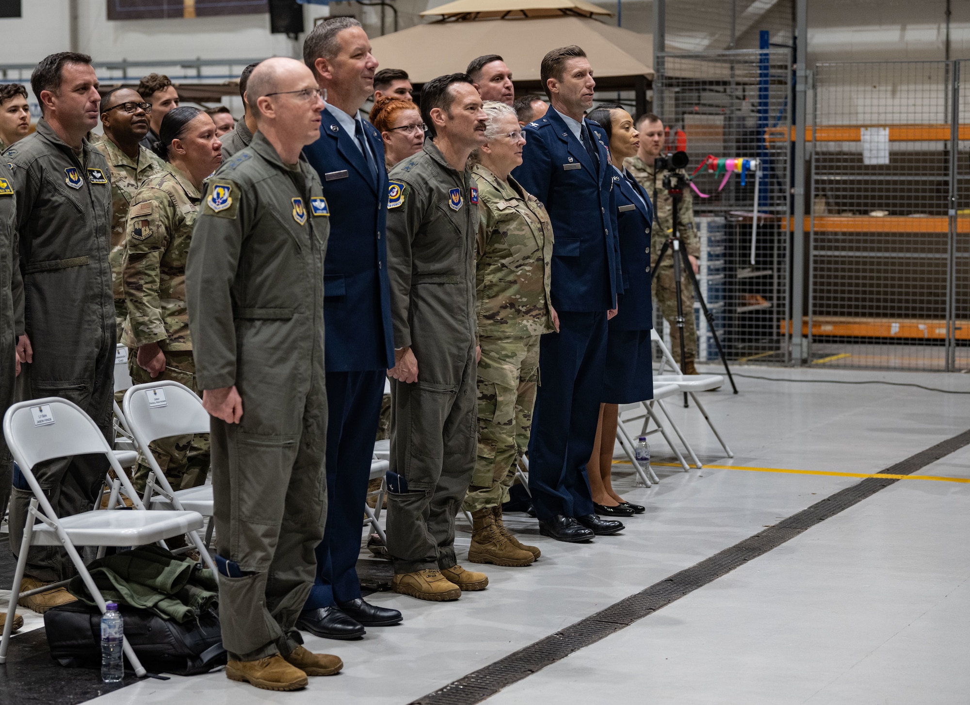 The ceremony was held to celebrate Capt. Andrew Setrin, 351st Air Refueling Squadron KC-135 pilot, and his accomplishment during a high-risk aerial mission.
