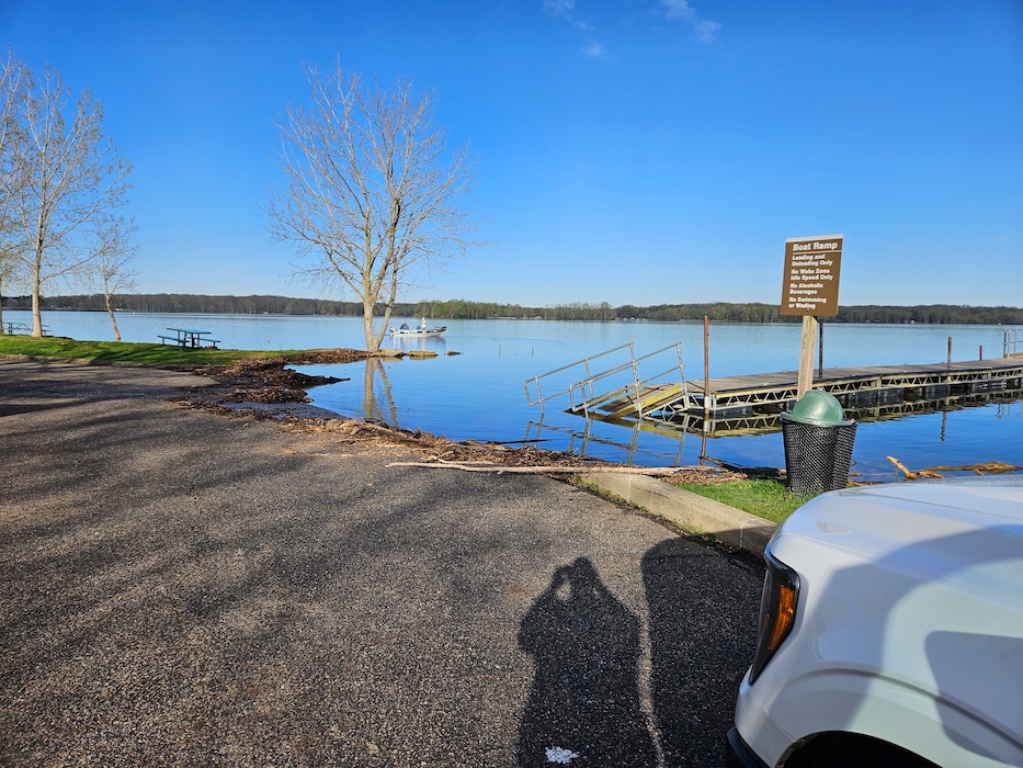 A sudden burst of rain stalled over Trumbull County over the weekend, dropping more than two inches in less than 24 hours, raising the water levels at Mosquito Creek Lake to a historic high on April 27, 2025.