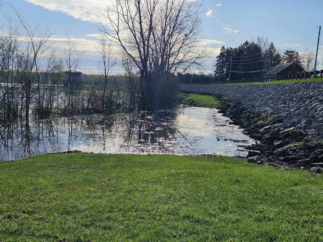 A sudden burst of rain stalled over Trumbull County over the weekend, dropping more than two inches in less than 24 hours, raising the water levels at Mosquito Creek Lake to a historic high on April 27, 2025.