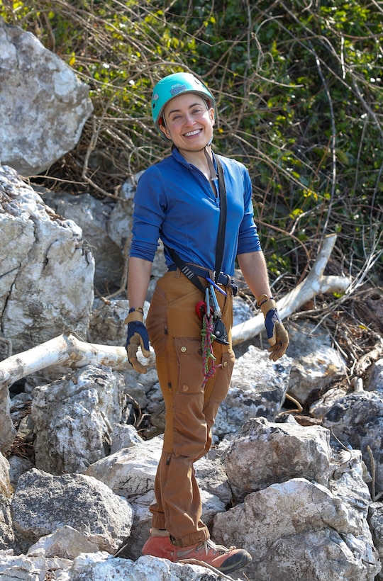 Dr. Katie Rubin, a forensic anthropologist with Defense POW/MIA Accounting Agency poses for a photo during a recovery mission in Laos, Mar. 2, 2025.