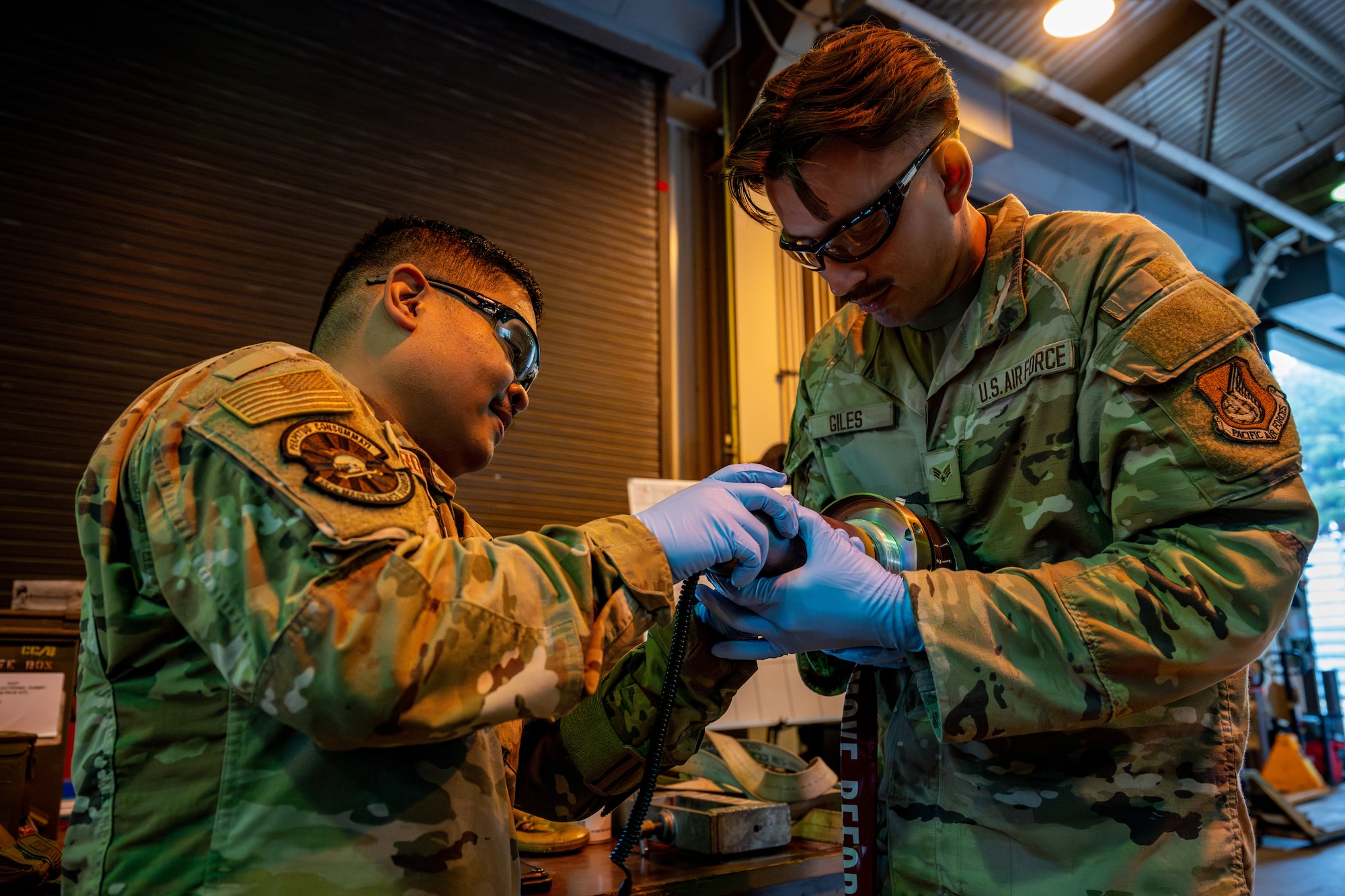 Airman assemble a bomb