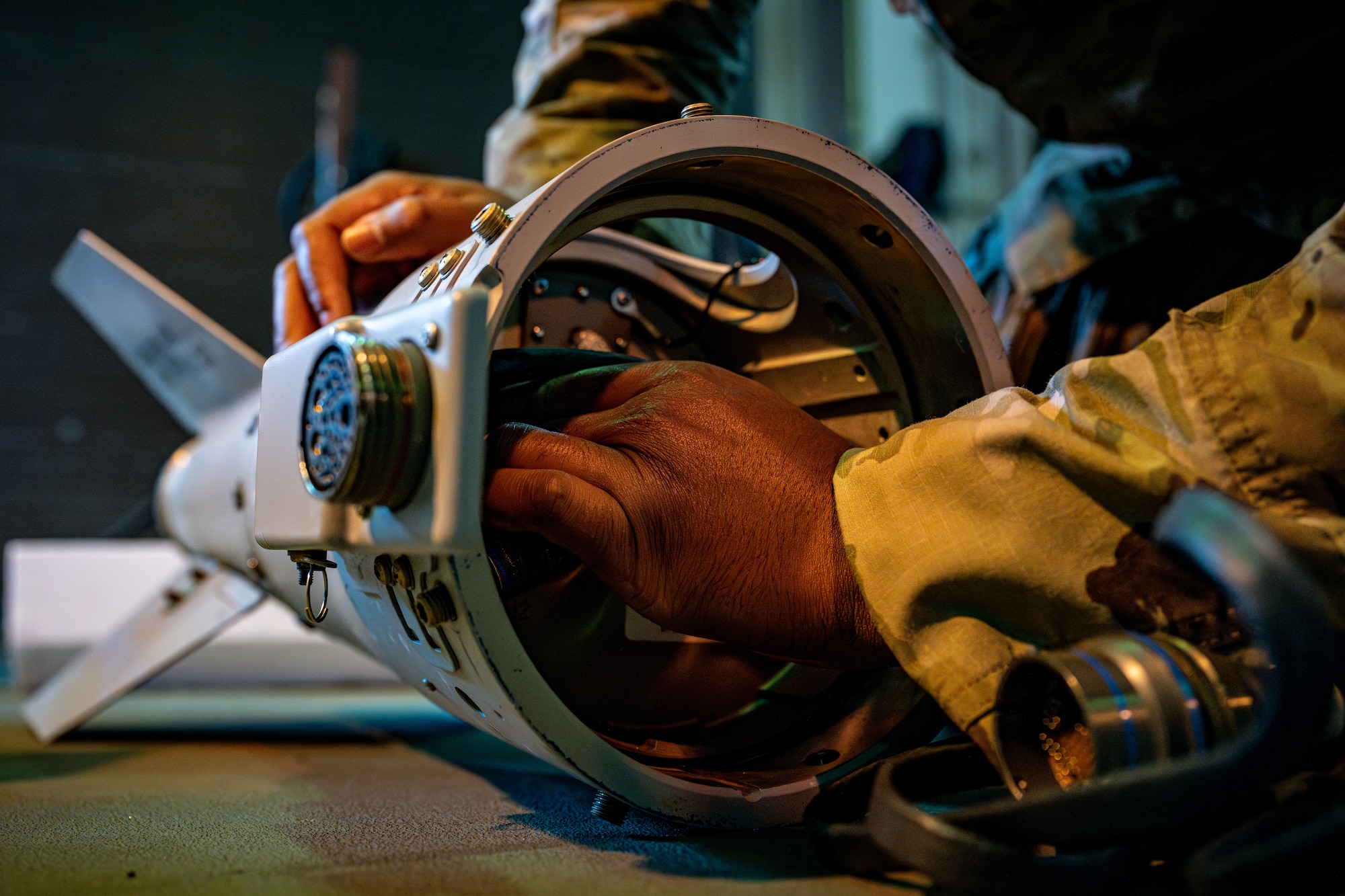 Airman fuses a bomb